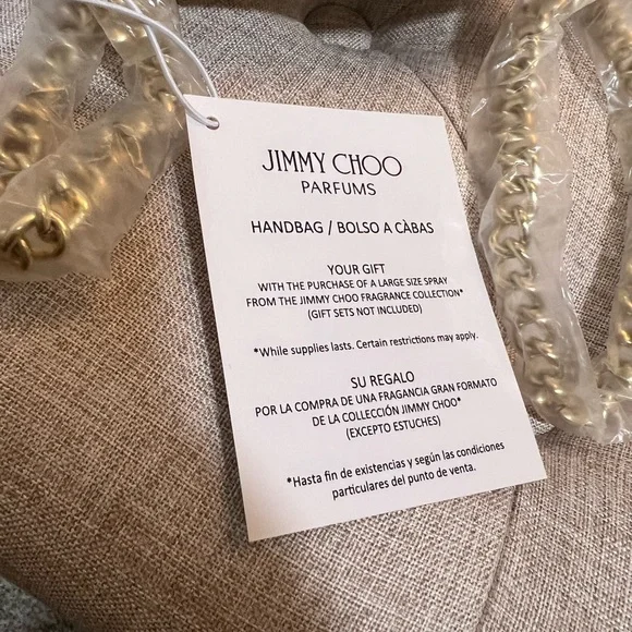 Jimmy Choo Gold Crossbody Bag with Chain Strap - Picture 2 of 9